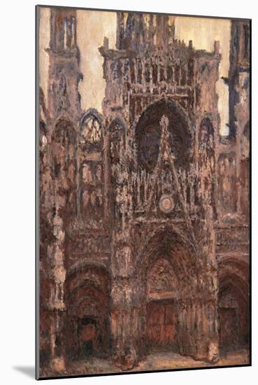 Rouen Cathedral, Evening Effect, Harmony in Brown-Claude Monet-Mounted Art Print