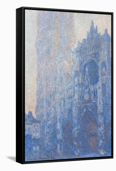 Rouen Cathedral Fa§Ade and Tour D'albane (Morning Effect) by Claude Monet-Claude Monet-Framed Stretched Canvas