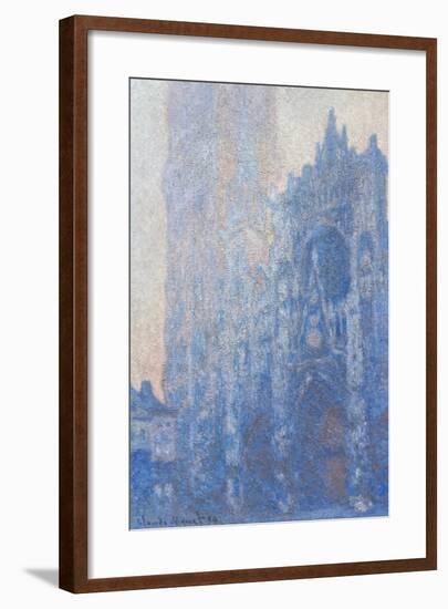 Rouen Cathedral Fa§Ade and Tour D'albane (Morning Effect) by Claude Monet-Claude Monet-Framed Giclee Print