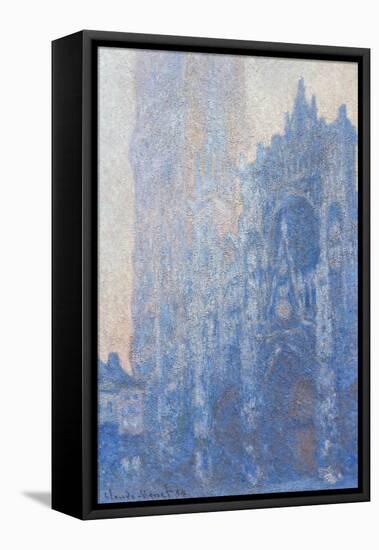 Rouen Cathedral Fa§Ade and Tour D'albane (Morning Effect) by Claude Monet-Claude Monet-Framed Stretched Canvas