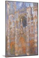 Rouen Cathedral, Full Sunlight Harmony in Blue-Claude Monet-Mounted Art Print