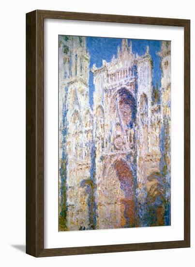 Rouen Cathedral, Harmony in Blue and Gold, 1894-Claude Monet-Framed Giclee Print