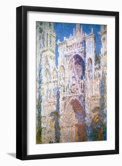Rouen Cathedral, Harmony in Blue and Gold, 1894-Claude Monet-Framed Premium Giclee Print