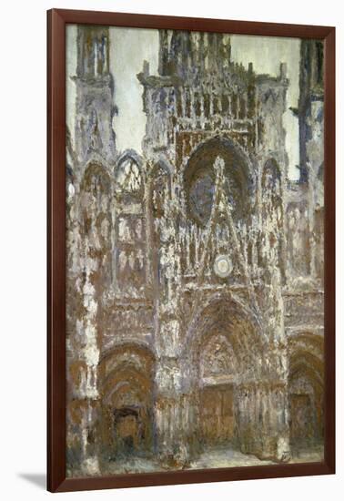 Rouen Cathedral (Harmony in Brown), 1892-Claude Monet-Framed Giclee Print