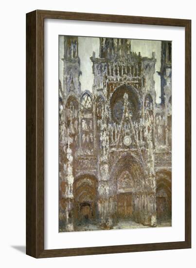 Rouen Cathedral (Harmony in Brown), 1892-Claude Monet-Framed Giclee Print