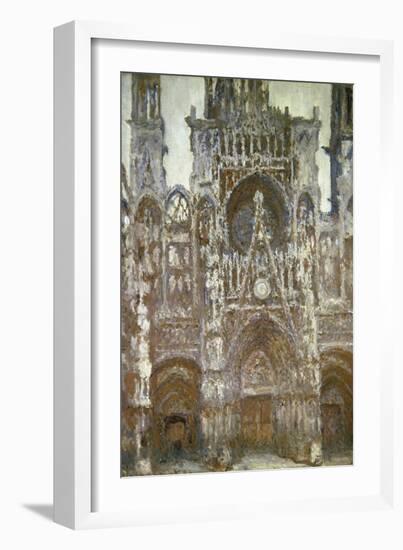 Rouen Cathedral (Harmony in Brown), 1892-Claude Monet-Framed Giclee Print