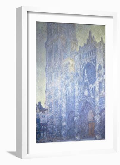 Rouen Cathedral, Harmony in White, Morning Light (Harmonie Blanche), 1893-Claude Monet-Framed Giclee Print