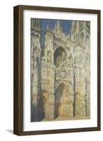 Rouen Cathedral in Full Sunlight: Harmony in Blue and Gold, 1894-Claude Monet-Framed Giclee Print