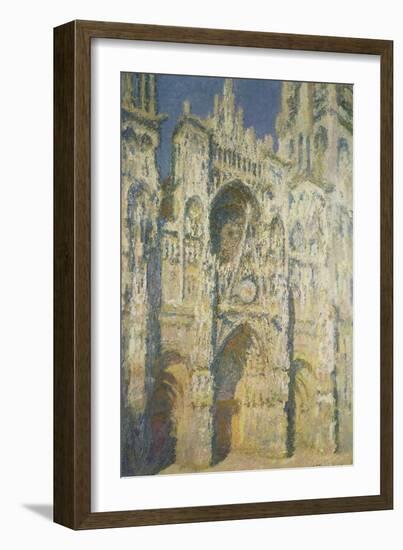 Rouen Cathedral in Full Sunlight: Harmony in Blue and Gold, 1894-Claude Monet-Framed Giclee Print