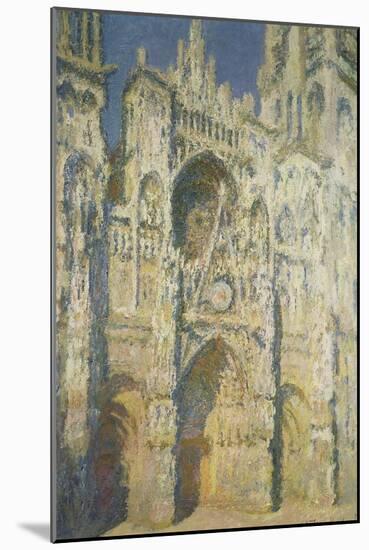 Rouen Cathedral in Full Sunlight: Harmony in Blue and Gold, 1894-Claude Monet-Mounted Giclee Print