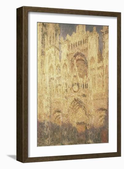 Rouen Cathedral in the Evening-Claude Monet-Framed Giclee Print