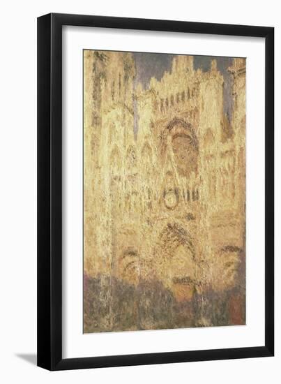 Rouen Cathedral in the Evening-Claude Monet-Framed Giclee Print