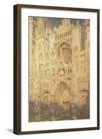 Rouen Cathedral in the Evening-Claude Monet-Framed Giclee Print