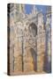 Rouen Cathedral, Morning Sun, Harmony in Blue-Claude Monet-Stretched Canvas