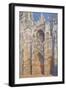 Rouen Cathedral, Morning Sun, Harmony in Blue-Claude Monet-Framed Art Print