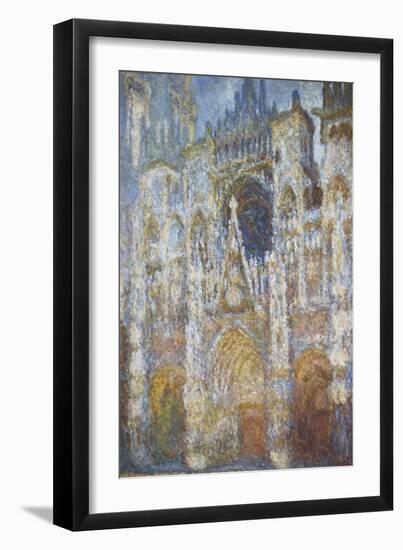 Rouen Cathedral, Morning Sunlight, Blue Harmony, 1894-Claude Monet-Framed Giclee Print