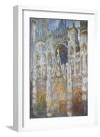 Rouen Cathedral, Morning Sunlight, Blue Harmony, 1894-Claude Monet-Framed Giclee Print