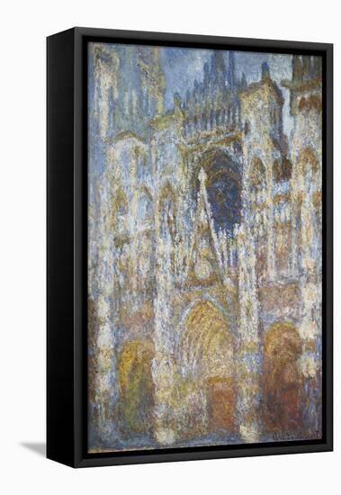 Rouen Cathedral, Morning Sunlight, Blue Harmony, 1894-Claude Monet-Framed Stretched Canvas
