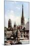 Rouen Cathedral, Normandy, France, C1930S-Donald Mcleish-Mounted Giclee Print