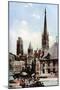 Rouen Cathedral, Normandy, France, C1930S-Donald Mcleish-Mounted Giclee Print