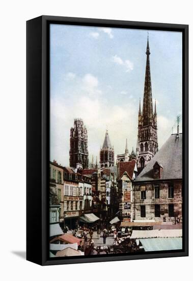 Rouen Cathedral, Normandy, France, C1930S-Donald Mcleish-Framed Stretched Canvas