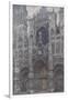 Rouen Cathedral, Portal, Grey Weather by Claude Monet-Claude Monet-Framed Giclee Print