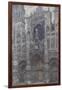 Rouen Cathedral, Portal, Grey Weather by Claude Monet-Claude Monet-Framed Giclee Print