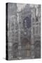 Rouen Cathedral, Portal, Grey Weather by Claude Monet-Claude Monet-Stretched Canvas