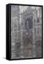 Rouen Cathedral, Portal, Grey Weather by Claude Monet-Claude Monet-Framed Stretched Canvas