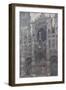 Rouen Cathedral, Portal, Grey Weather by Claude Monet-Claude Monet-Framed Giclee Print