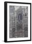Rouen Cathedral, Portal, Grey Weather by Claude Monet-Claude Monet-Framed Giclee Print