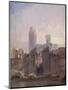 Rouen Cathedral, Sunrise, 1825-Richard Parkes Bonington-Mounted Giclee Print