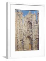 Rouen Cathedral. The portal and the Tour Saint-Romain, Full Sun, 1893-Claude Monet-Framed Premium Giclee Print