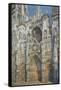 Rouen Cathedral, the Portal and the Tower of Saint-Romain, Morning Effect, Harmony in White-Claude Monet-Framed Stretched Canvas