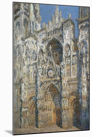 Rouen Cathedral, the Portal and the Tower of Saint-Romain, Morning Effect, Harmony in White-Claude Monet-Mounted Art Print