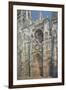 Rouen Cathedral, the Portal and the Tower of Saint-Romain, Morning Effect, Harmony in White-Claude Monet-Framed Art Print