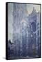 Rouen Cathedral, the Portal and the Tower of Saint-Romain, Morning Effect, Harmony in White-Claude Monet-Framed Stretched Canvas