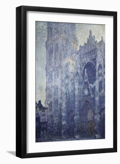 Rouen Cathedral, the Portal and the Tower of Saint-Romain, Morning Effect, Harmony in White-Claude Monet-Framed Art Print