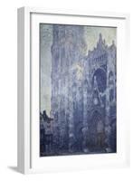 Rouen Cathedral, the Portal and the Tower of Saint-Romain, Morning Effect, Harmony in White-Claude Monet-Framed Art Print