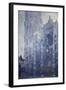 Rouen Cathedral, the Portal and the Tower of Saint-Romain, Morning Effect, Harmony in White-Claude Monet-Framed Art Print