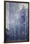 Rouen Cathedral, the Portal and the Tower of Saint-Romain, Morning Effect, Harmony in White-Claude Monet-Framed Art Print