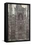 Rouen Cathedral, the Portal Front View, Harmony Brown-Claude Monet-Framed Stretched Canvas