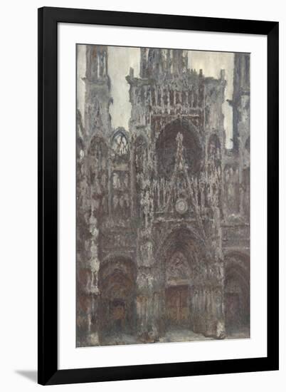 Rouen Cathedral, the Portal Front View, Harmony Brown-Claude Monet-Framed Giclee Print