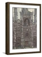 Rouen Cathedral, the Portal Front View, Harmony Brown-Claude Monet-Framed Giclee Print