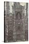 Rouen Cathedral, the Portal Front View, Harmony Brown-Claude Monet-Stretched Canvas