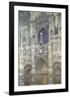 Rouen Cathedral (The Portal, Gray Weather)-Claude Monet-Framed Giclee Print