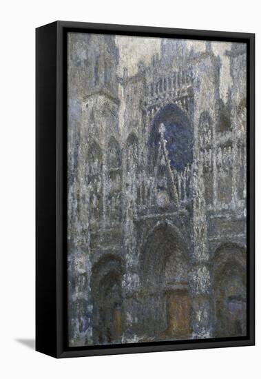 Rouen Cathedral, the Portal; Grey Weather, 1892-Claude Monet-Framed Stretched Canvas