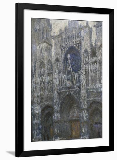 Rouen Cathedral, the Portal; Grey Weather, 1892-Claude Monet-Framed Giclee Print