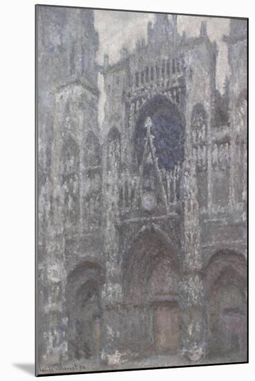 Rouen Cathedral. the Portal, Grey Weather, 1892-Claude Monet-Mounted Giclee Print
