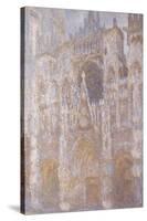 Rouen Cathedral, the Portal, Harmony Blue Morning Sun-Claude Monet-Stretched Canvas